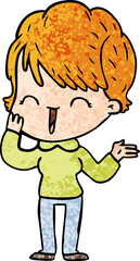 cartoon laughing woman