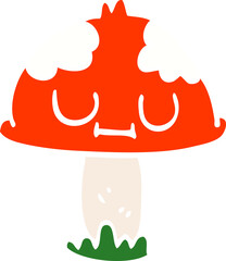 cartoon doodle poisonous toadstool