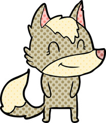 friendly cartoon wolf