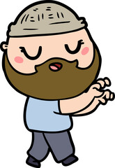 cartoon man with beard