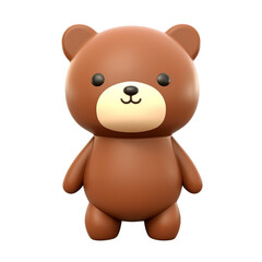 Bear  Animal Character Toy ,Game asset valentine cartoon.Isolated on white and transparent background