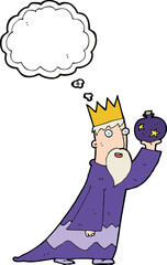 one of the three wise men with thought bubble