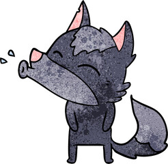 howling wolf cartoon