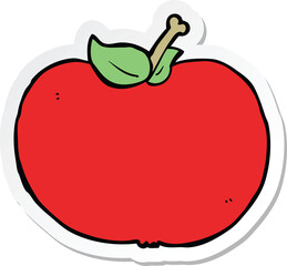 sticker of a cartoon apple