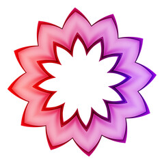 Vector frame of pink lines on a white background, design element