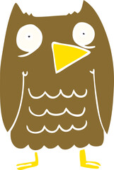 funny cartoon doodle owl