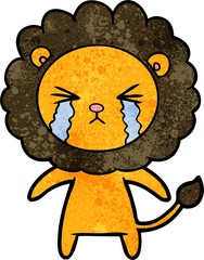 cartoon crying lion