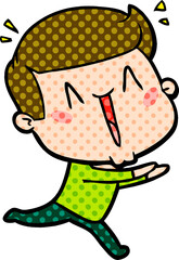 cartoon excited man