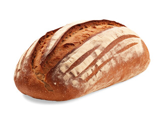 Bread loaf isolated on transparent or white background, png