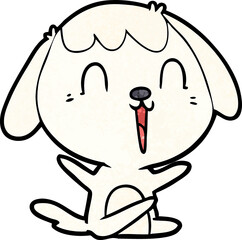 cute cartoon dog crying