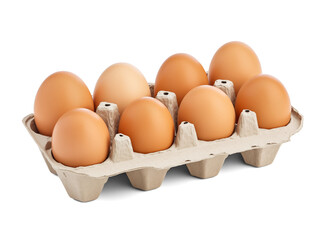 Egg tray isolated on transparent or white background, png