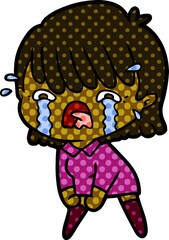 cartoon girl crying