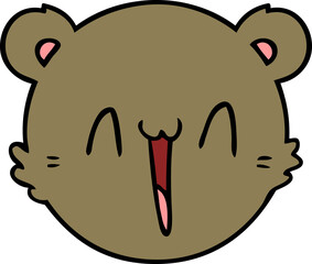 cute cartoon teddy bear face