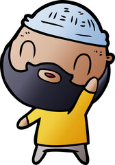 cartoon bearded man
