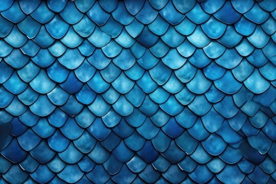 Realistic Pattern Of Blue Dragon Scales