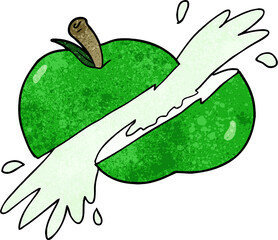 cartoon sliced apple