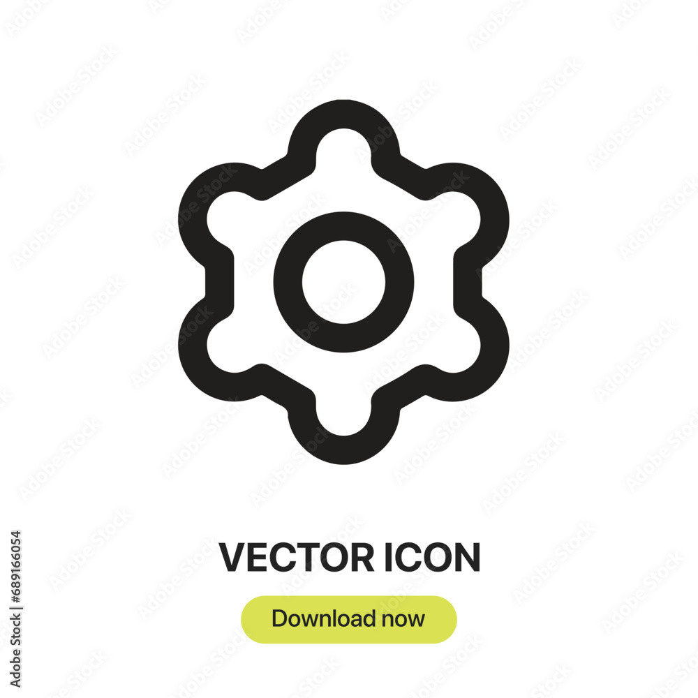 Poster settings icon vector. linear-style sign for mobile concept and web design. settings symbol illustrat