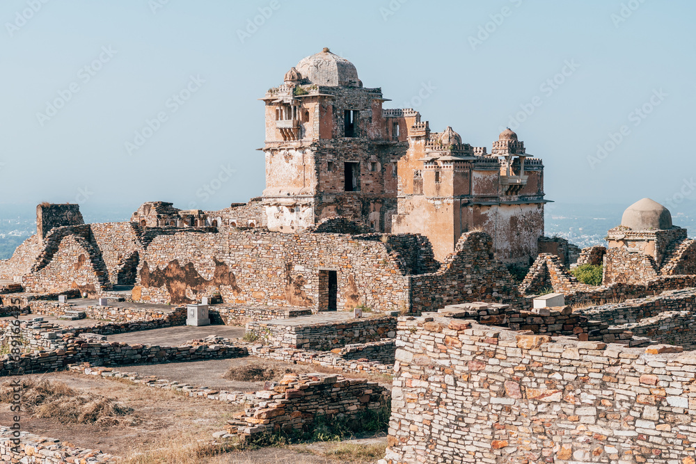 Wall mural views of chittorgarh fortress, india