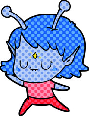 cartoon alien girl
