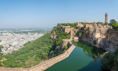 views of chittorgarh fortress, india