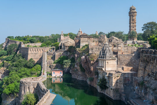 views of chittorgarh fortress, india