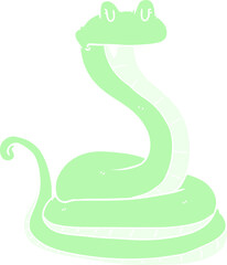 Fototapeta premium flat color style cartoon snake
