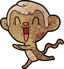cartoon laughing monkey