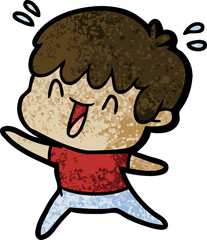 cartoon laughing boy