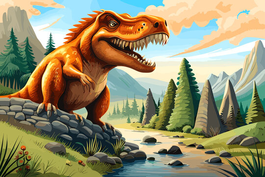Discover the Dino-mite Explorers Charming Cartoon Dinosaurs Tailored for Children's Imagination, Offering a Magical Journey into the Mesozoic Era