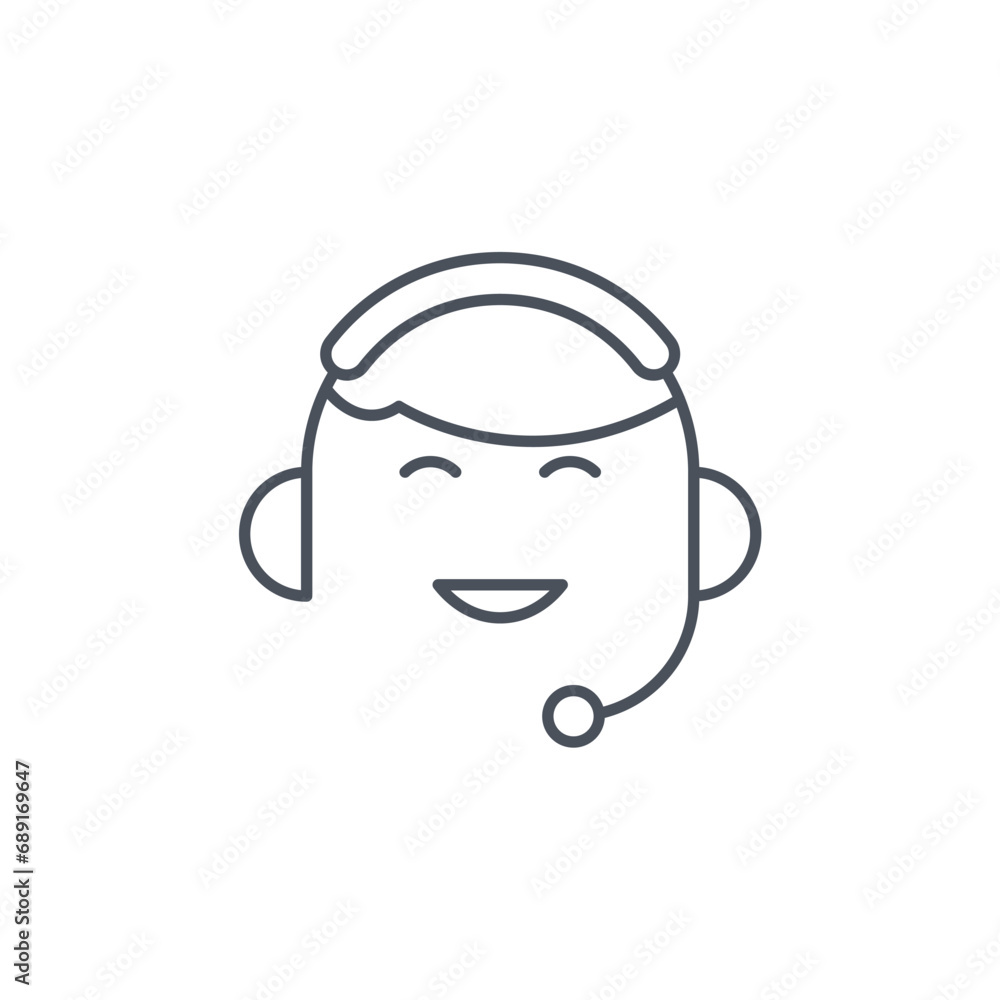 Poster vector sign of the support symbol isolated on a white background. icon color editable.
