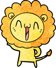 happy cartoon lion