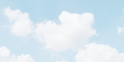 Sky beautiful blue and white texture background. Blue sky with cloud. Blue sky background with white clouds during day . panorama .