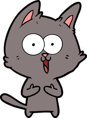 Obraz na płótnie Canvas funny cartoon cat