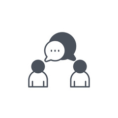 Vector sign of the communication symbol isolated on a white background. icon color editable.