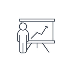 Vector sign of the presentation symbol isolated on a white background. icon color editable.