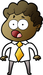 cartoon man gasping in surprise