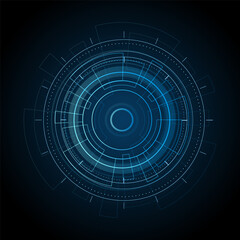 Sci fi futuristic user interface, HUD, Technology abstract background , Vector illustration.	
