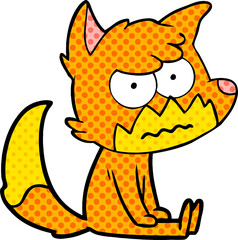cartoon annoyed fox