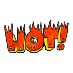freehand textured cartoon hot symbol