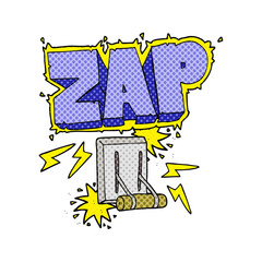 freehand drawn cartoon electrical switch zapping