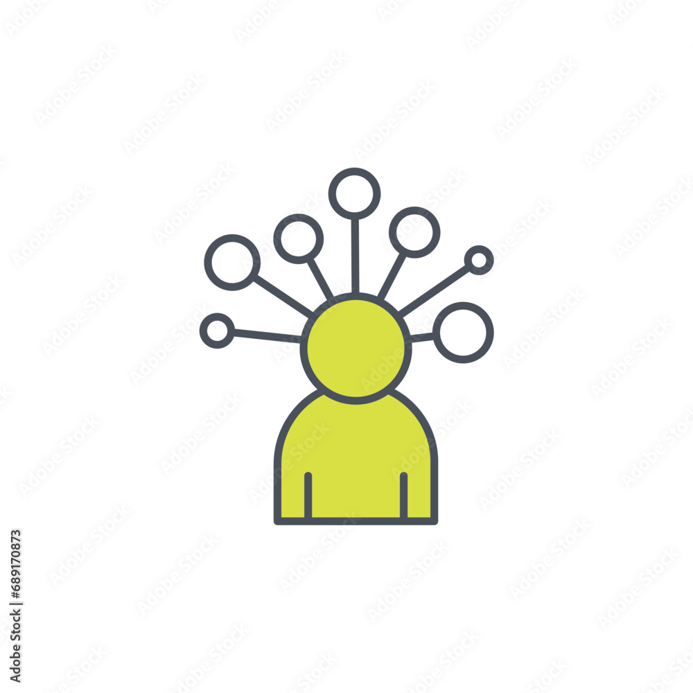 Poster vector sign of the skills symbol isolated on a white background. icon color editable.