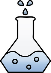 gradient shaded cartoon of a science experiment