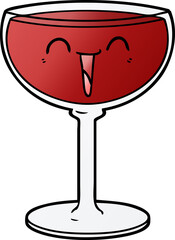 cartoon glass of wine