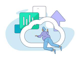 Business People Flat Vector Concept Operation Hand Drawn Illustration
