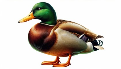 Illustration of a Mallard Duck - obrazy, fototapety, plakaty