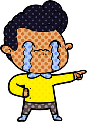 cartoon man crying