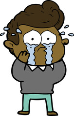 cartoon crying man