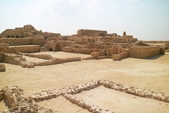 Ruins of the Qal'at al-Bahrain Or the Portuguese Fort, Stunning UNESCO World Heritage Site in Manama, Bahrain