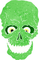 cartoon spooky skull
