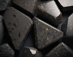 Professional background with expensive black mountain granite and marble.